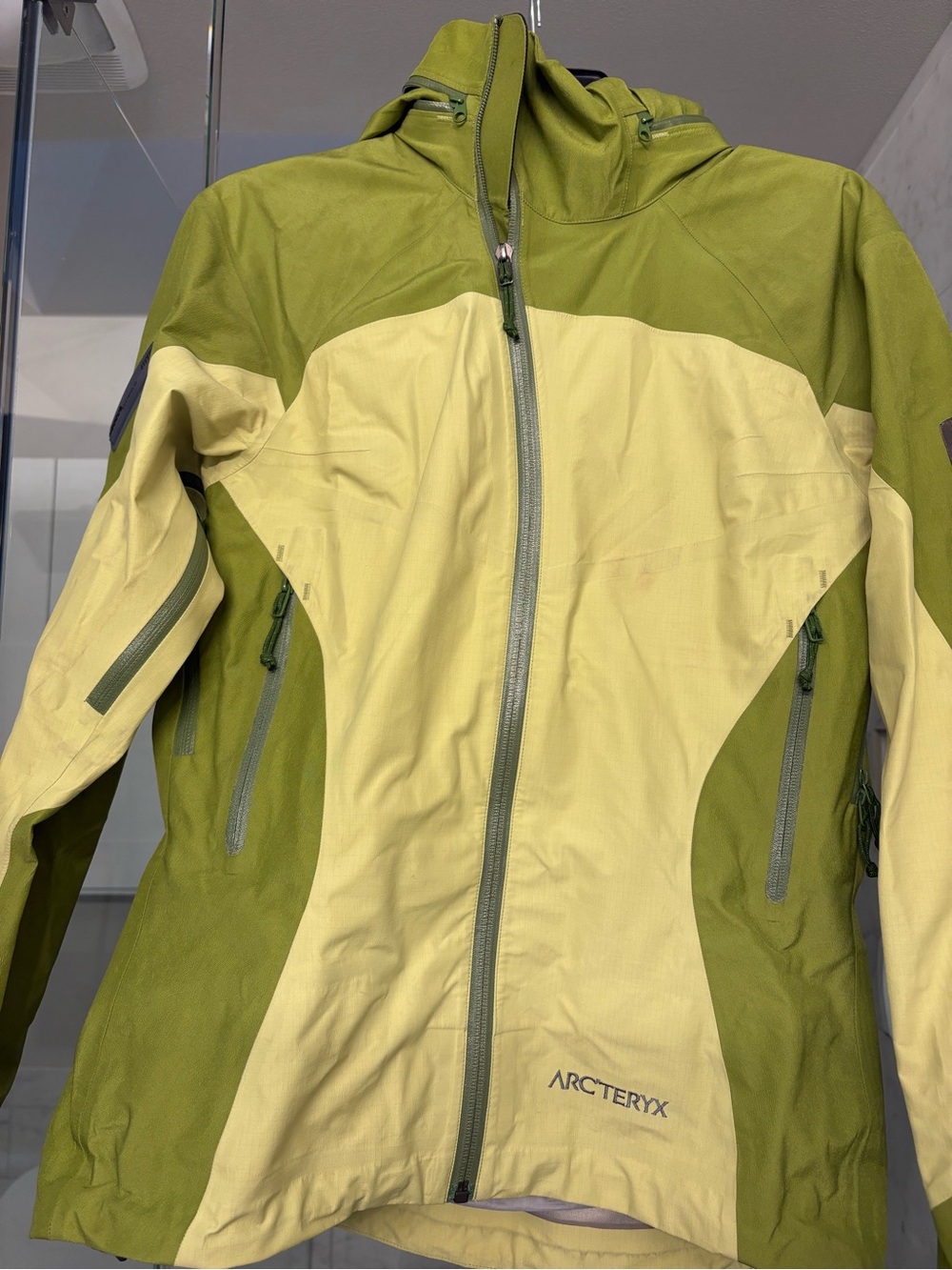 Arc'teryx Olive and Light Green Gore Tex Ski Jacket
